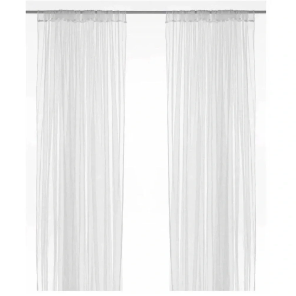 IKEA 901.119.80 Lill‎ Sheer 4 Panels 98 X 110 in Curtain  White NWOT Open Box